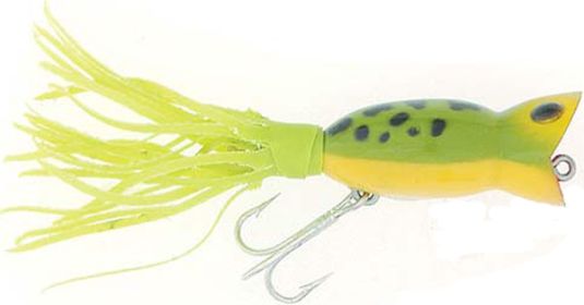 Arbo Hula Pop 3/8 2" Frog Yel Bly