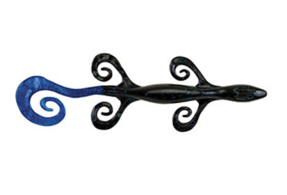 Pwrbait Lizard 6" Black-Blue 9Pk
