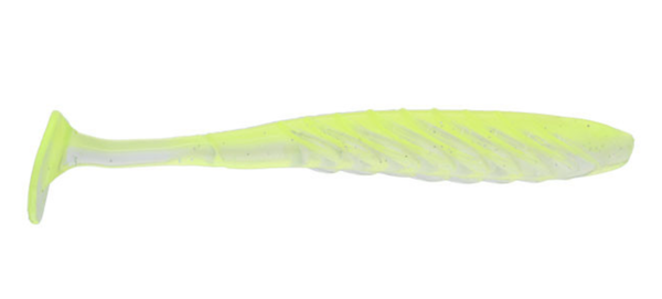 Yum Pulse 4" Chartreuse Clear Shad