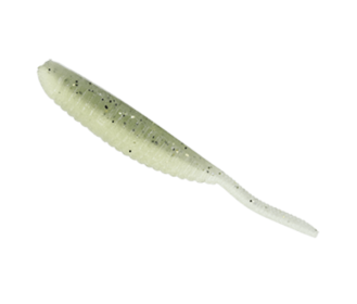 3" Shad Shape Worm Baby Bass/Clear