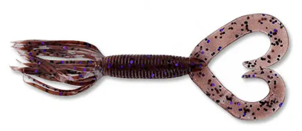 4" Double Tl Hula Grub Cin/Blk&Pur